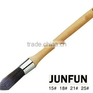 Synthetic Fiber Brush Wooden Handle Paint Brush Round Painting Brush thumbnail-1