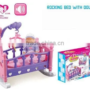 661-03B Plastic Baby Shaker Doll Bed thumbnail-1
