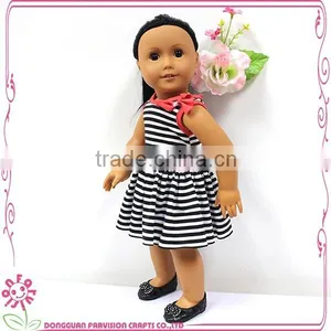 Simple Doll Dress Clothes 100% Cotton ONSALE Striped Outfit for 18 Inch Dolls thumbnail-3