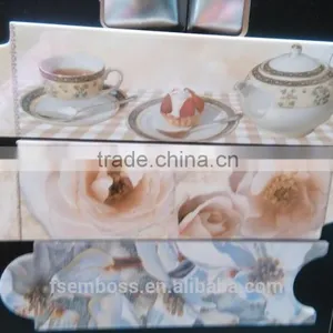 Inkjet Ceramic Relief Decor Border/listello Macthing Wall Tile Length 260/300/350mm thumbnail-3
