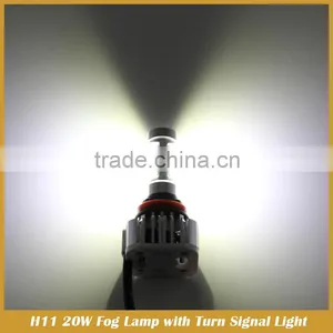 High Power H11 LED Fog Daytime Light Lamp With Amber Turn Signal Light DRL thumbnail-5