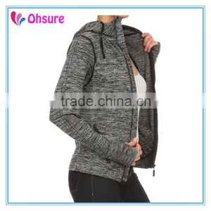 90% Nylon 10% Spandex Zipper up Yoga Jacket Sports Wear Gym Jacket thumbnail-5