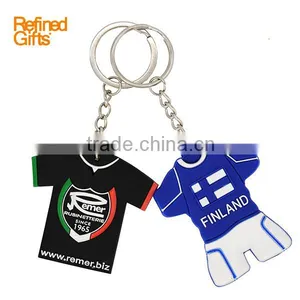 2016 Club Polo Shirt Shape Silicone /soft Rubber/PVC Rubber Key Chain thumbnail-1