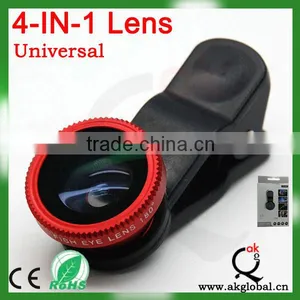 Universal Clip Mobile Phone Lens 4 in 1 Lens for Cell Phone thumbnail-1