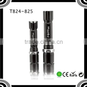 POPPAS T824 Hot Sales Zoom Led Flashlight Police Security Rechargeable Flashlight Torch thumbnail-1