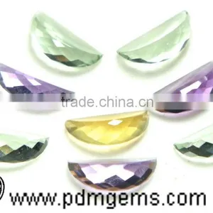 Multi Gemstones Watermelon Slice Faceted Cut Lot For Platinum Necklace From Wholesaler thumbnail-1