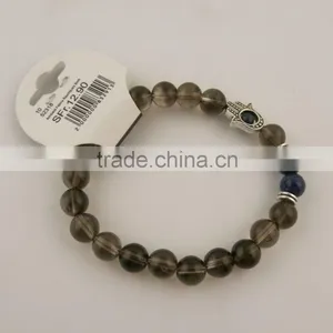 New Natural Stone Beaded Golden Buddha Head Men/Women Elasticity Bracelet Quality Choice thumbnail-6