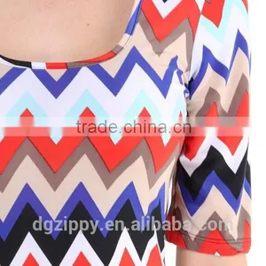 2016 New Fashion Design Plus Size Pakistani Chevron Print Maxi Dress thumbnail-5