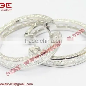 925 Sterling Silver Hoop Earrings, Sterling Silver Jewelry, Wholesale Jewelry thumbnail-2