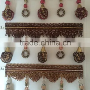 [YZLACE] Tassels Lace Curtains Wholesale 10010 thumbnail-1