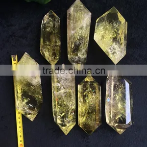 Natural Genuine Citrine Quartz Healing Crystal Pillars Points Wholesale thumbnail-1