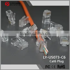 LY-US073-C6 Ningbo Liyuan Cat6 RJ45 Modular Plug With Holes thumbnail-3
