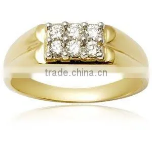 Mens Diamond Ring, Mens Gold Ring, Mens Ring thumbnail-1