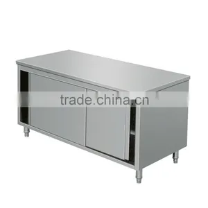 Icegreen Commercial Stainless Steel Work Prep Table With Cabinet & Backsplash thumbnail-1