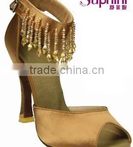 Rhinestone/Crystal Pendant Ladies Latin Dance Shoes by Suphini Dance Shoes thumbnail-1
