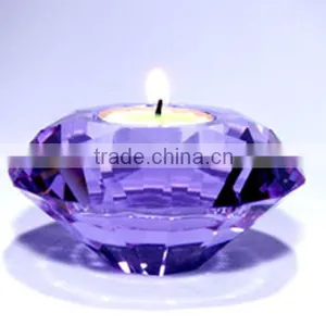 2016 Wholesale Transparent Crystal Candle Holder for Home Decor thumbnail-1