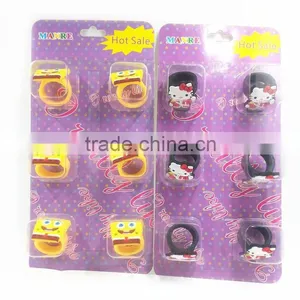 Promotional Soft Pvc Finger Rings/cartoon Finger Rings/cute Rubber Rings thumbnail-1