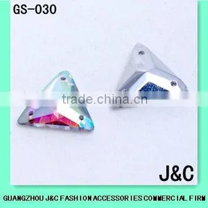 Triangle Shaped ab Color Decorative Glass Beads for Clothes thumbnail-1