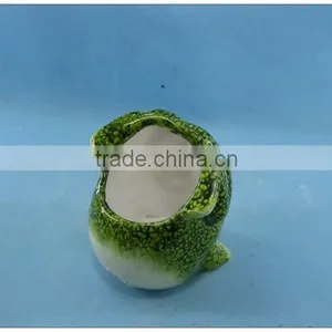 Ceramic Frog Garden Pot, Pottery Garden Decoration Flower Pot, Garden Frog Planter thumbnail-3