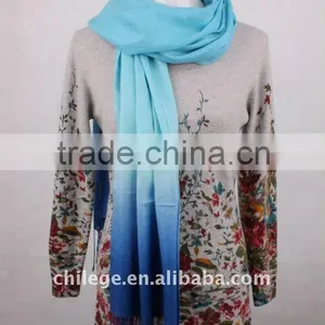High Quality 50%cashmere50%silk Blend Scarf Shawl Wrap thumbnail-1