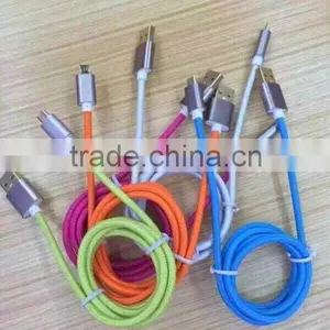 Pure Color Weaved USB Cable 104 Copper Lines Micro USB Cable Fast Charge Micro USB Data Cable thumbnail-3