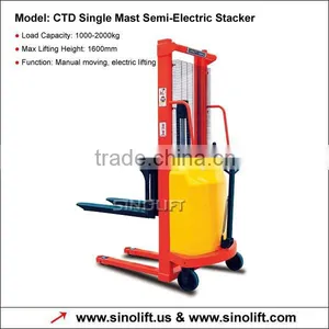 Sinolift-One-stage Mast Semi Electric Stacker With Low Price thumbnail-1