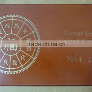 Lunar Series UK Royal Mint Wooden Coin Box for 12 x 1 oz Silver Coins thumbnail-1