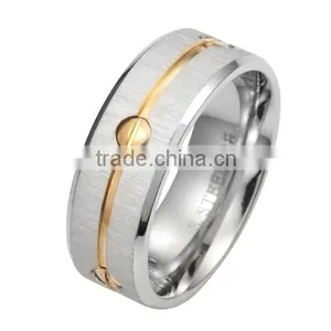 Impressive 316L Stainless Steel Mens Ring Band Silver Gold Fashion Brand Rings Jewelry thumbnail-3