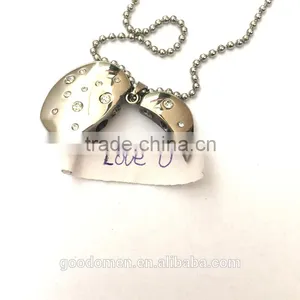 Sterling Silver Open Heart Stainess Steel Adjustable Necklace thumbnail-4
