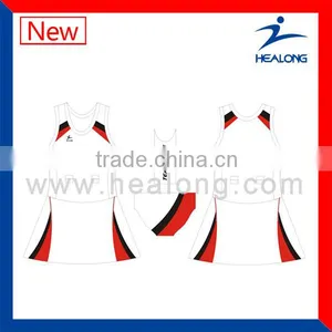 White Color Netball Dress Sports Wear Netball Dress Designer Netball Wear thumbnail-1