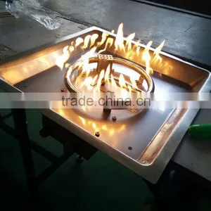 Outdoor Cutout Firepit/19" Outdoor Round Centerpiece Campfire Fire Pit Outdoor Garden Patio Gas Firepit thumbnail-1