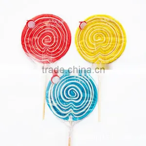 Christmas Decoration Candy , Colorful Swirl Flat Lollipops thumbnail-5