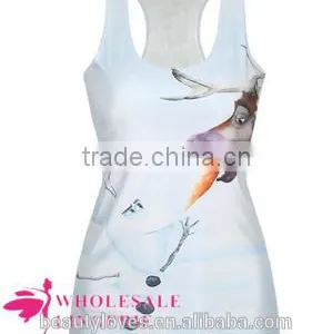 White 3D Women Summer Tank Top Wholesale 2015 thumbnail-1