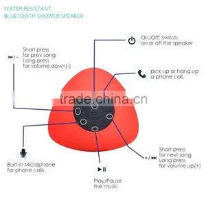 Waterproof Bluetooth Speaker With Silicone Sucker for Bathroom thumbnail-4