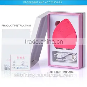Wholesale Beauty Massage Deep Pore Clean Roller Facial Massage Cream Silicone Facial Cleansing Brush thumbnail-5