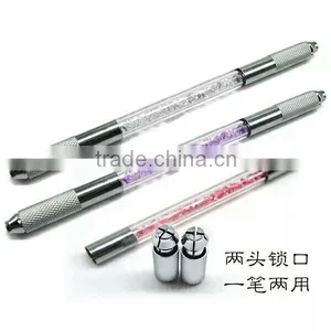 White Pink Purple Crystal Diamond Manual Microblading Pen,3D Eyebrow Embroidery Hand Tools thumbnail-1