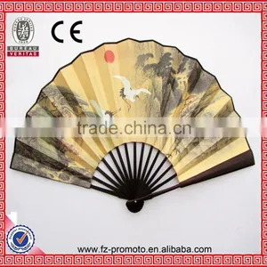 Popular OEM Avalible Gift Bamboo Craft Fan With Custom Printing and Logo thumbnail-3