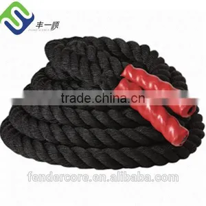 2 Inch Black Polydacron Training Ropes / Battle Ropes for Body Fitness thumbnail-1