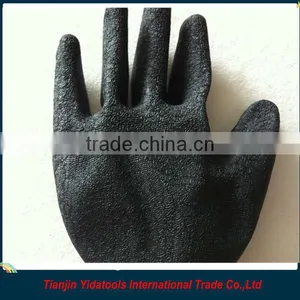 Nylon Lined Black Latex Palm Gloves thumbnail-2