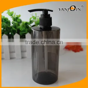 350ml Transparent Grey Cylindrical Lotion Pump Bottle thumbnail-5