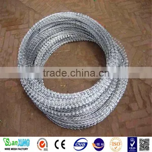 2017new China Factory Direct Sale High Quality Galvanized Razor Barbed Wire thumbnail-1