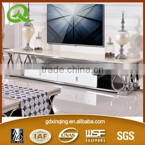 E386 High Gloss tv Stand Mable Top Mdf tv Stand thumbnail-6