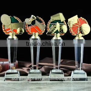 Tennis Badminton Football Basketball Wholesale Crystal Sports Trophy thumbnail-1