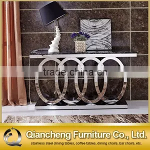 Modern Design Marble Stainless Steel Console Table thumbnail-1