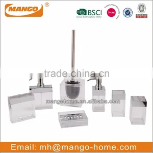 New Simple Hotel Accessories Hand Body Lotion Bottle Stainless Steel Bathroom Set thumbnail-5