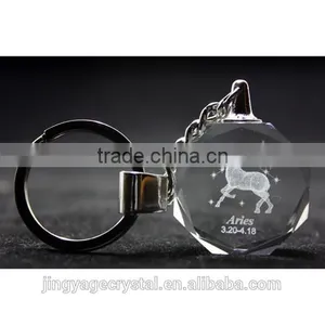 3D Laser Engraved Crystal Keychain Christmas Promotional Gift 2016 thumbnail-2