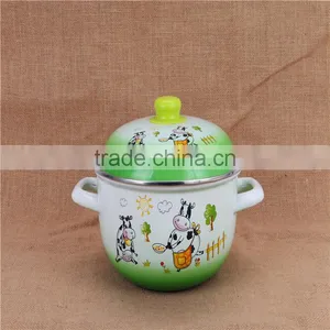 Quality Guarantee Enamel / Ceramic Kitchenware Cookware Pot With Hollow Handle thumbnail-1