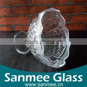 Elegant Embossed Ice Cream Bowl Hot Sale Gift Glass thumbnail-2