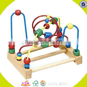 Wholesale Hot Sale Baby Wooden Beads Maze Toy Funny Wooden Beads Maze Toy Lovely Wooden Beads Maze Cubic Toy W11B048 thumbnail-6