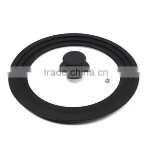 The Large Universal Pot Pan Lid Tempered Glass Cover With Silicone Rim thumbnail-6